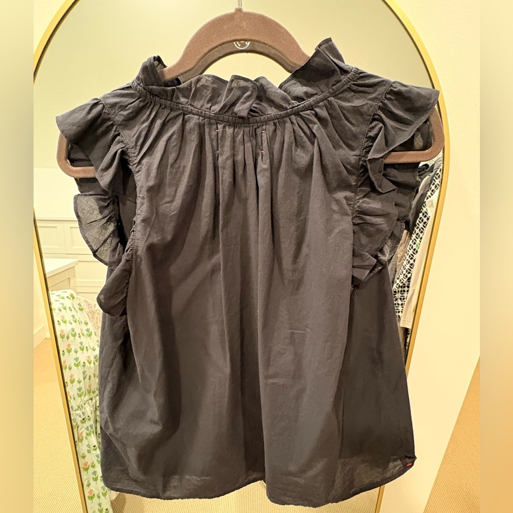 XiRENA Black Ruffled Blouse - Picture 2 of 4